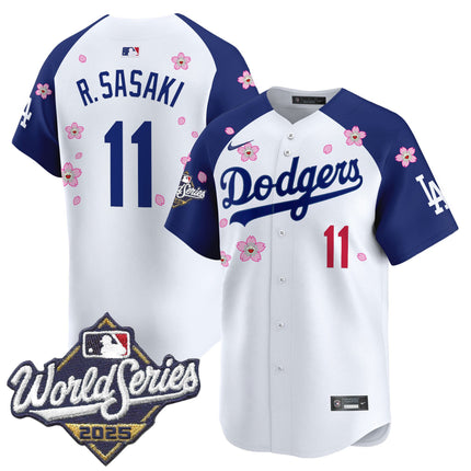 Men's Dodgers 2025 World Series x Tokyo Series Vapor Premier Limited Jersey - Stitched