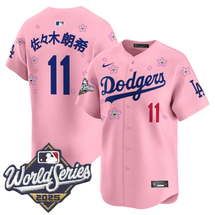 Men's Dodgers 2025 World Series x Tokyo Series Vapor Premier Limited Jersey - Stitched