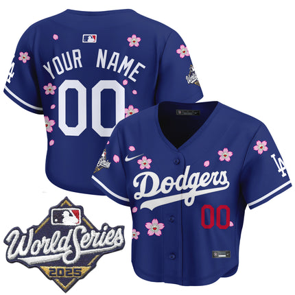 Dodgers 2025 World Series x Tokyo Series Crop Top Baseball Custom Jersey - All Stitched