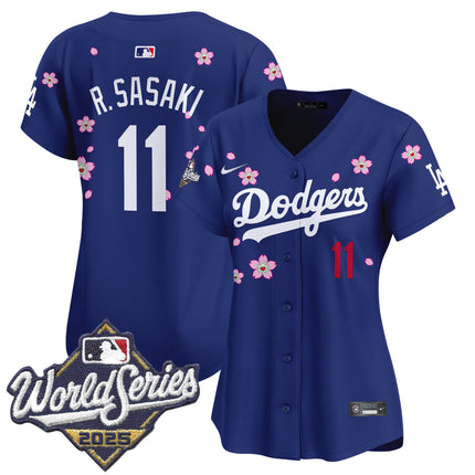 Women's Dodgers 2025 World Series x Tokyo Series Vapor Premier Limited Jersey - Stitched