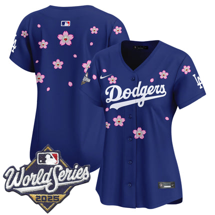Women's Dodgers 2025 World Series x Tokyo Series Vapor Premier Limited Jersey - Stitched