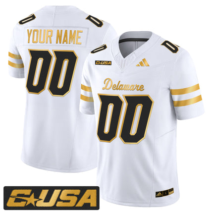 Delaware Blue Hens 2025 Gold Vapor Limited Custom Jersey - All Stitched