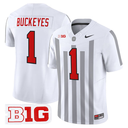 Men's Ohio State Buckeyes Throwback Vapor Limited Jersey - All Stitched