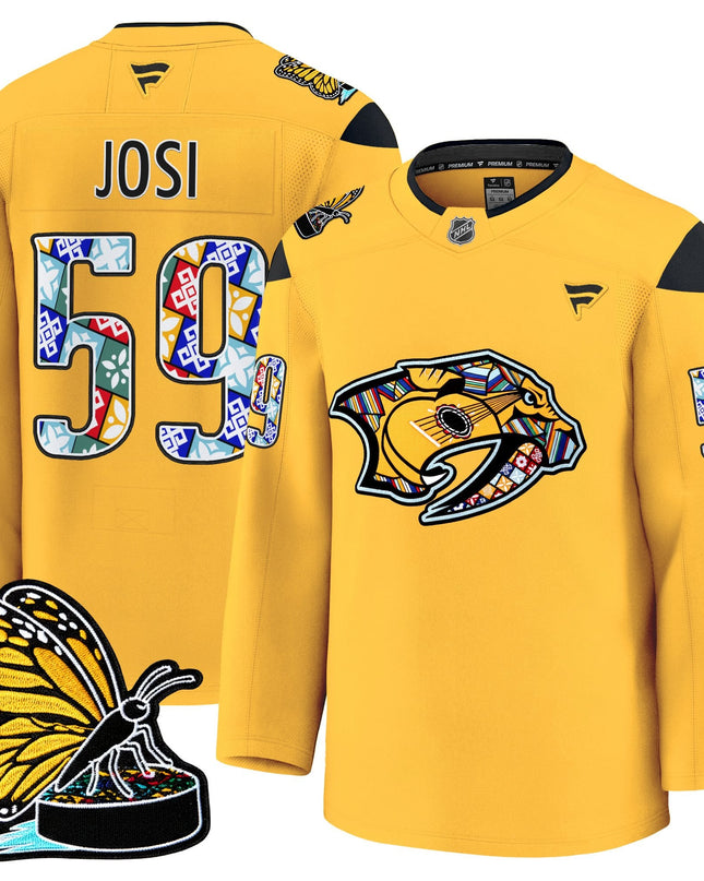 Men's Nashville Predators 2025 Hispanic Music Heritage Night Premium Jersey - All Stitched