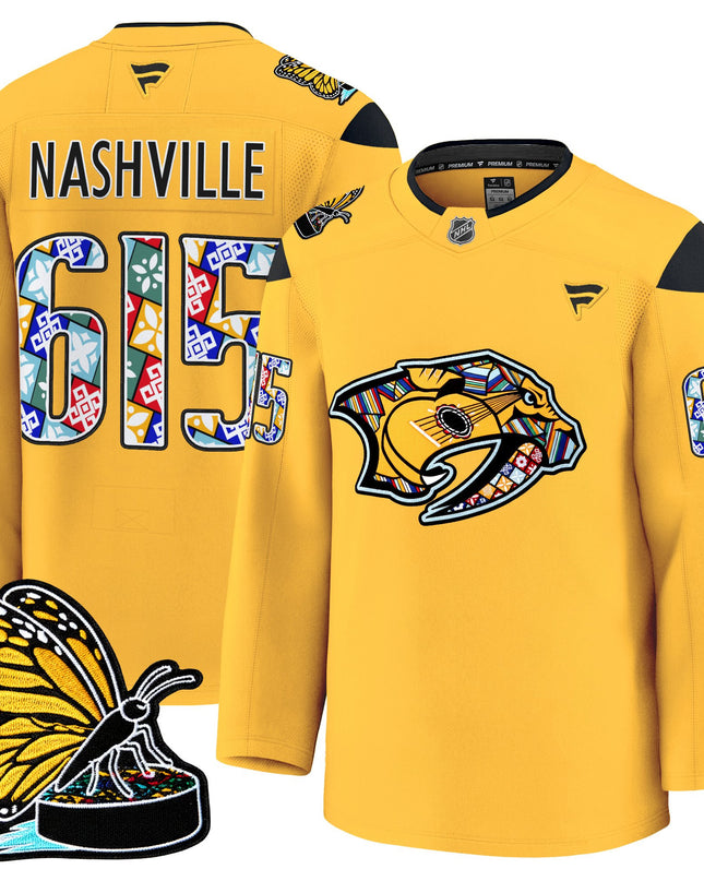 Men's Nashville Predators 2025 Hispanic Music Heritage Night Premium Jersey - All Stitched