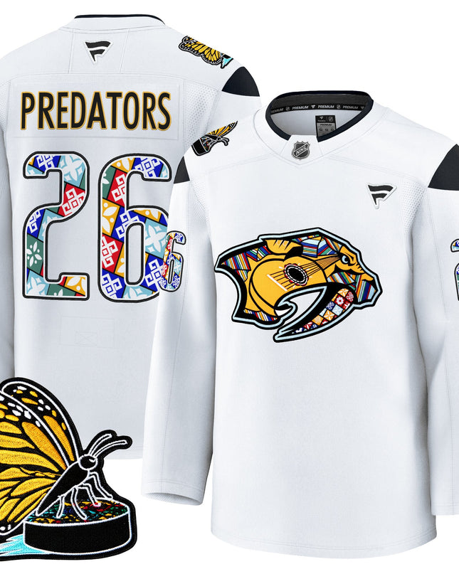 Men's Nashville Predators 2025 Hispanic Music Heritage Night Premium Jersey - All Stitched