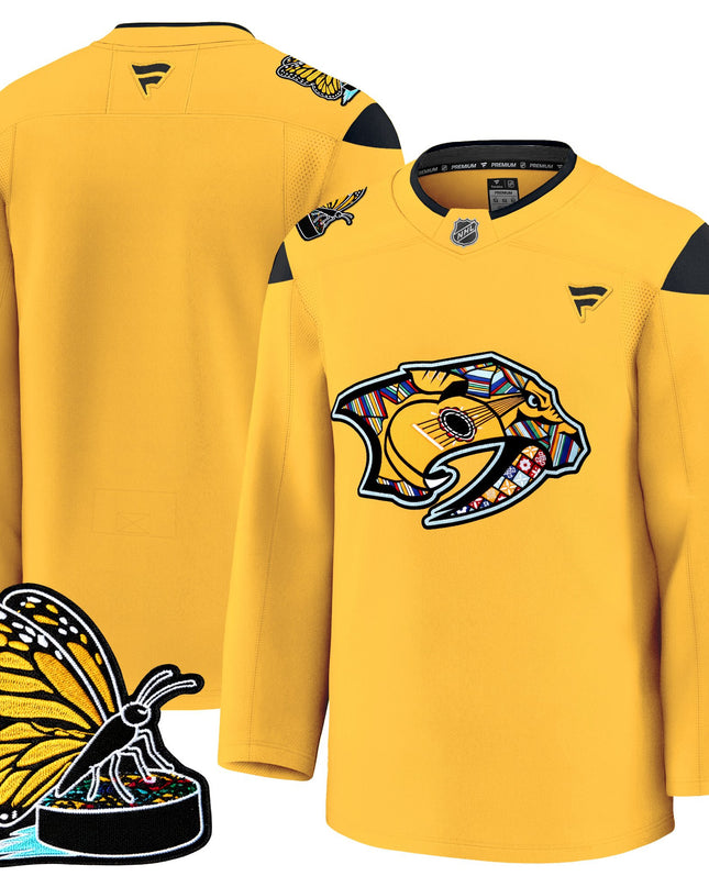 Men's Nashville Predators 2025 Hispanic Music Heritage Night Premium Jersey - All Stitched