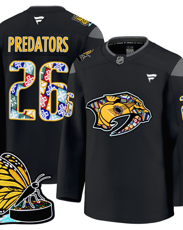Men's Nashville Predators 2025 Hispanic Music Heritage Night Premium Jersey - All Stitched