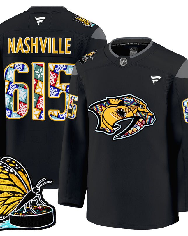 Men's Nashville Predators 2025 Hispanic Music Heritage Night Premium Jersey - All Stitched