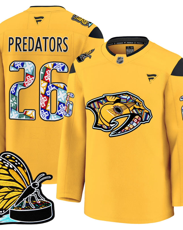 Men's Nashville Predators 2025 Hispanic Music Heritage Night Premium Jersey - All Stitched