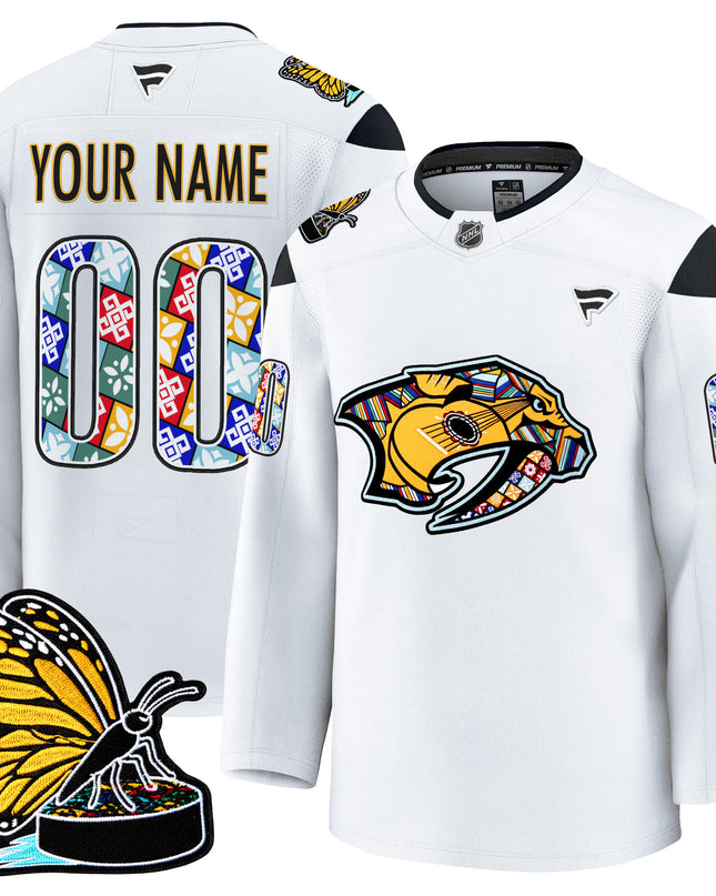 Nashville Predators 2025 Hispanic Music Heritage Night Premium Custom Jersey - All Stitched