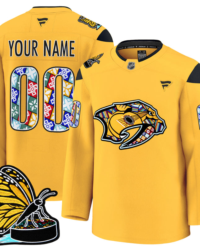 Nashville Predators 2025 Hispanic Music Heritage Night Premium Custom Jersey - All Stitched
