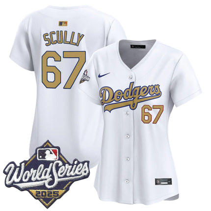 Dodgers 2025 World Series Gold Vapor Premier Limited Jersey - All Stitched