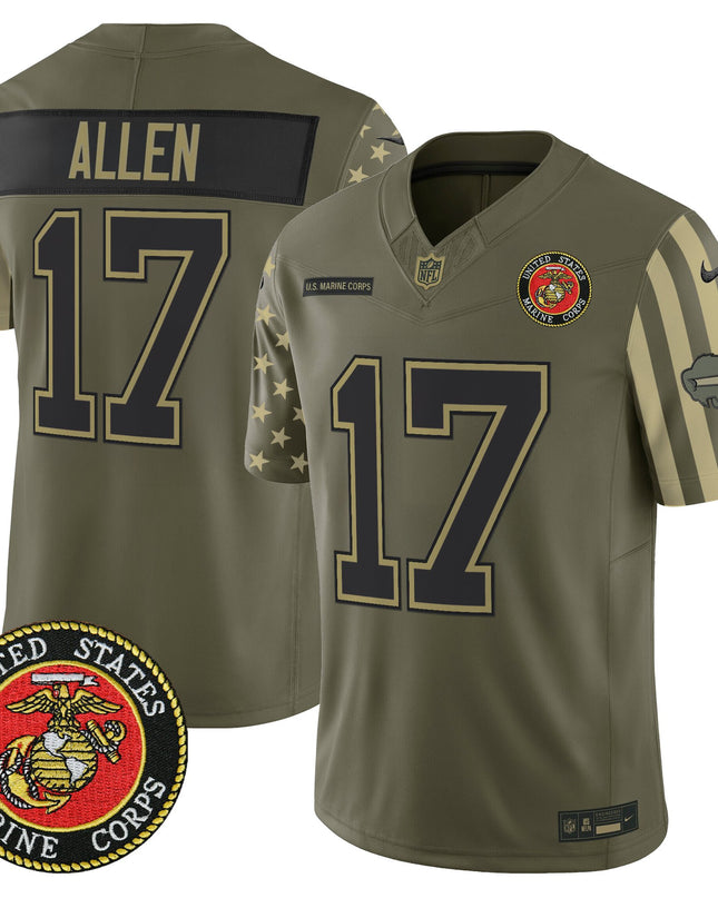 Men's Buffalo Bills x U.S. Military Veteran Vapor Limited Jersey - All Stitched