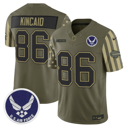 Men's Buffalo Bills x U.S. Military Veteran Vapor Limited Jersey - All Stitched