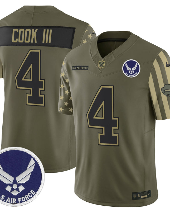Men's Buffalo Bills x U.S. Military Veteran Vapor Limited Jersey - All Stitched