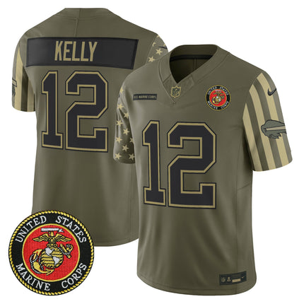 Men's Buffalo Bills x U.S. Military Veteran Vapor Limited Jersey - All Stitched