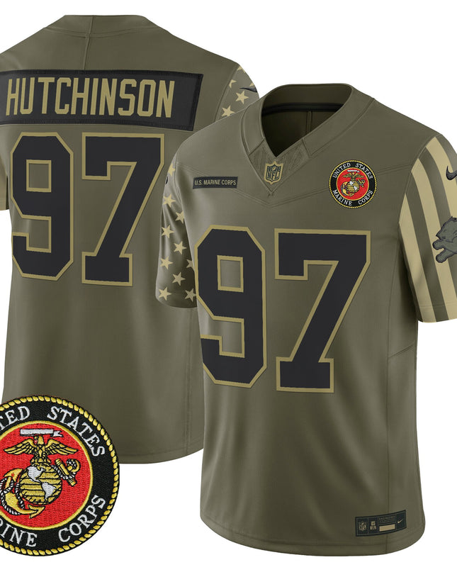 Men's Detroit Lions x U.S. Military Veteran Vapor Limited Jersey - All Stitched