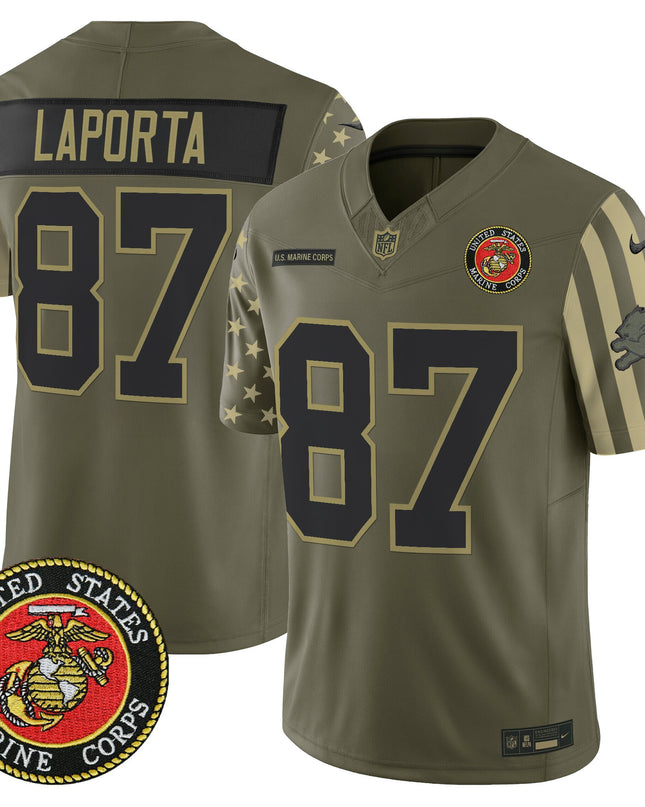 Men's Detroit Lions x U.S. Military Veteran Vapor Limited Jersey - All Stitched