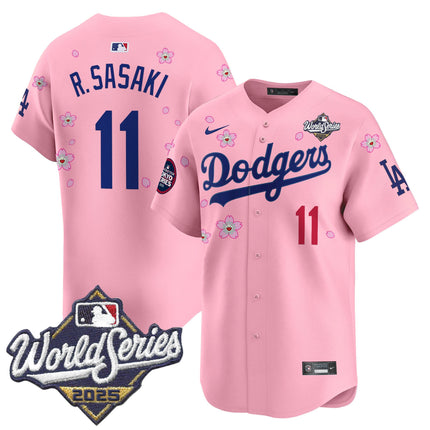 Men's Dodgers 2025 World Series x Tokyo Series Vapor Premier Limited Jersey V2 - Stitched