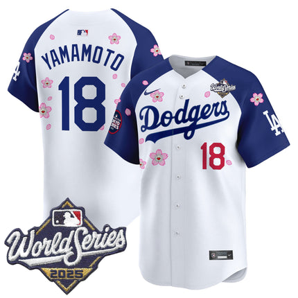 Men's Dodgers 2025 World Series x Tokyo Series Vapor Premier Limited Jersey V2 - Stitched