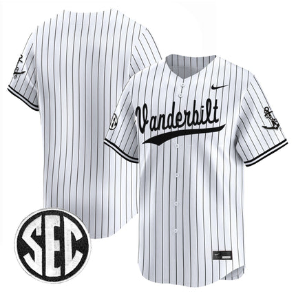 Men's Vanderbilt Commodores 2025 Vapor Baseball Jersey - All Stitched