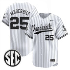 White Pinstripe / #25 Vanderbilt / S