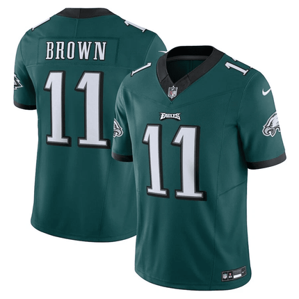 A.J. Brown Midnight Green Philadelphia Eagles Jersey - All Stitched