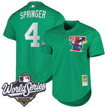 Men's Toronto Blue Jays Throwback Vapor Premier Limited Jersey V2 - 2025 World Series Patch - All Stitched