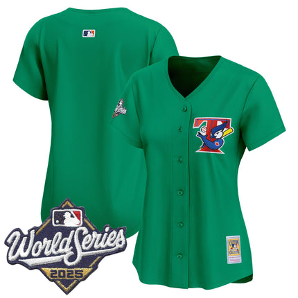 Women's Toronto Blue Jays Throwback Vapor Premier Limited Jersey - 2025 World Series Patch - All Stitched