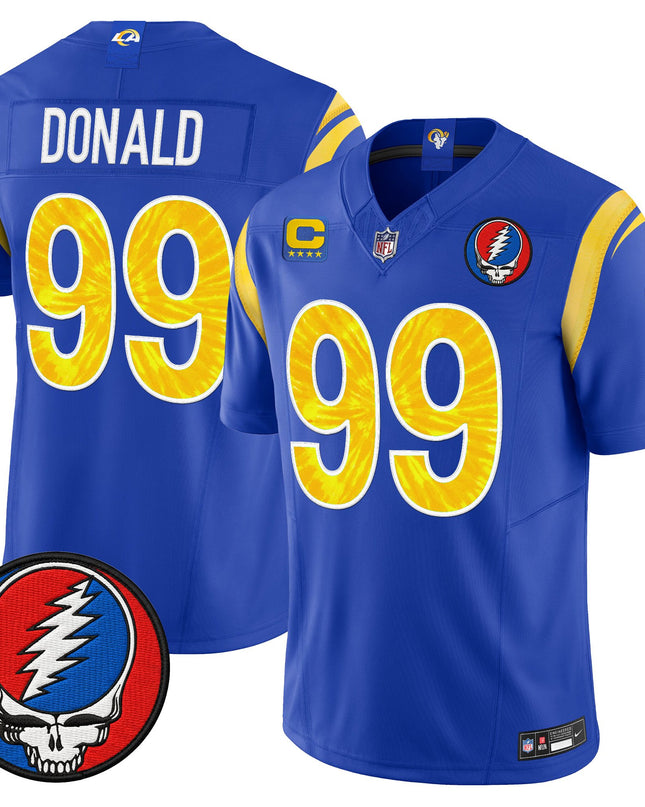 Men's Los Angeles Rams x Grateful Dead Vapor Limited Jersey - All Stitched
