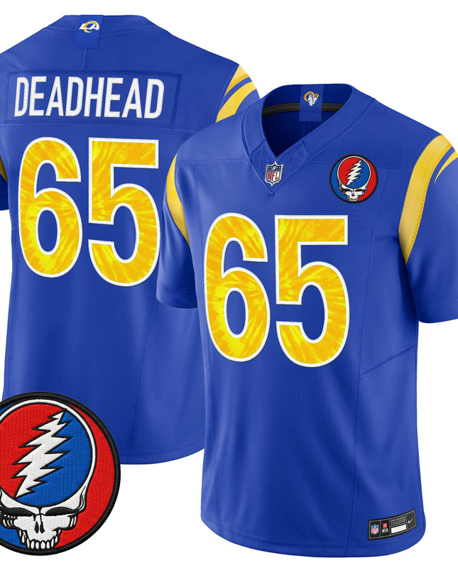 Men's Los Angeles Rams x Grateful Dead Vapor Limited Jersey - All Stitched