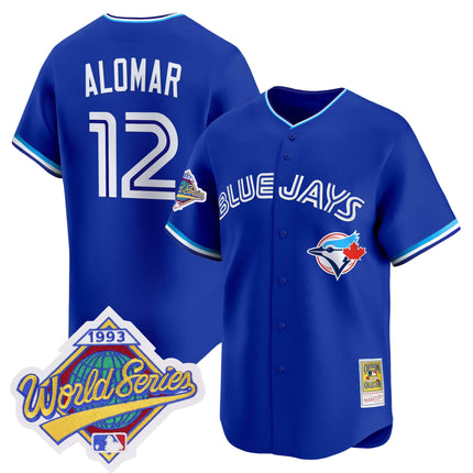 Men's Toronto Blue Jays 1993 World Series Vapor Premier Jersey - Throwback Edition - All Stitched