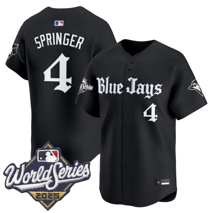 Men's Toronto Blue Jays 2025 World Series Vapor Premier Limited Jersey V2 - Gothic North Edition - All Stitched