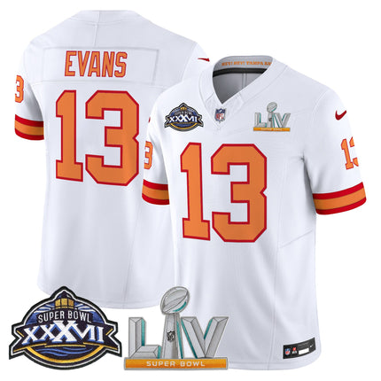 Men's Tampa Bay Buccaneers Super Bowl XXXVII & Super Bowl LV Patch Throwback Vapor Limited Jersey - All Stitched