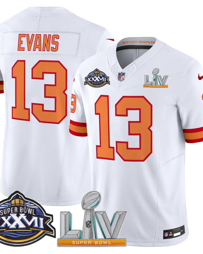 Men's Tampa Bay Buccaneers Super Bowl XXXVII & Super Bowl LV Patch Throwback Vapor Limited Jersey - All Stitched