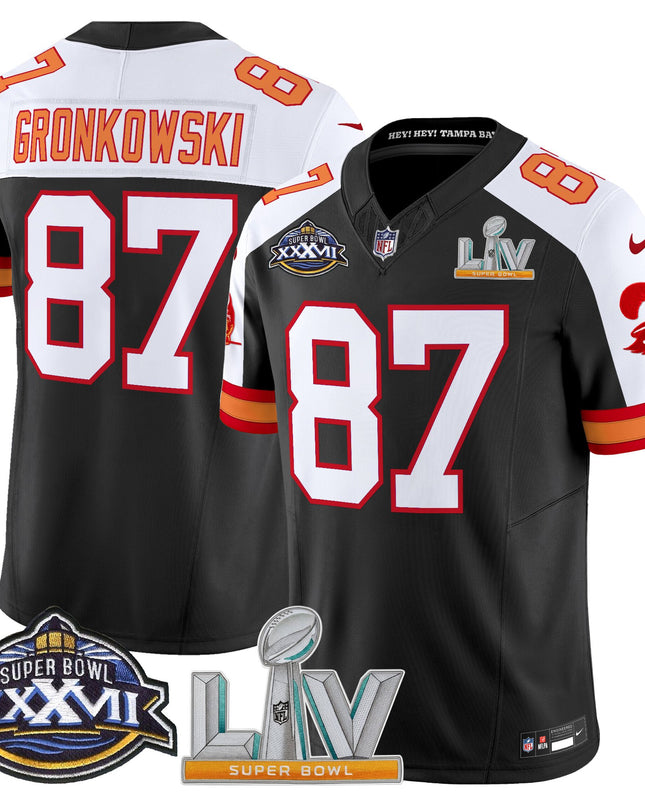 Men's Tampa Bay Buccaneers Super Bowl XXXVII & Super Bowl LV Patch Throwback Vapor Limited Jersey - All Stitched