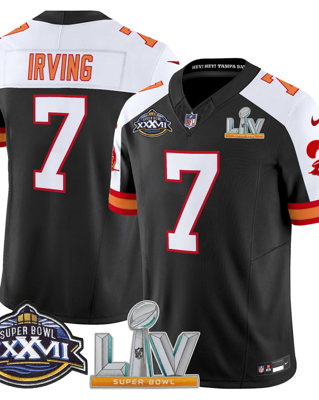 Men's Tampa Bay Buccaneers Super Bowl XXXVII & Super Bowl LV Patch Throwback Vapor Limited Jersey - All Stitched