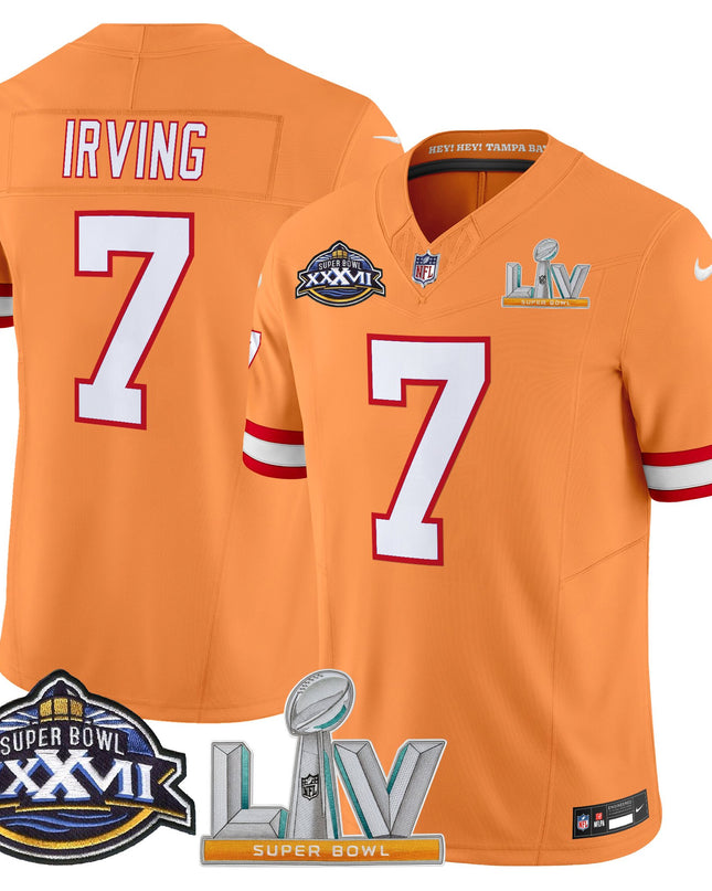 Men's Tampa Bay Buccaneers Super Bowl XXXVII & Super Bowl LV Patch Throwback Vapor Limited Jersey - All Stitched