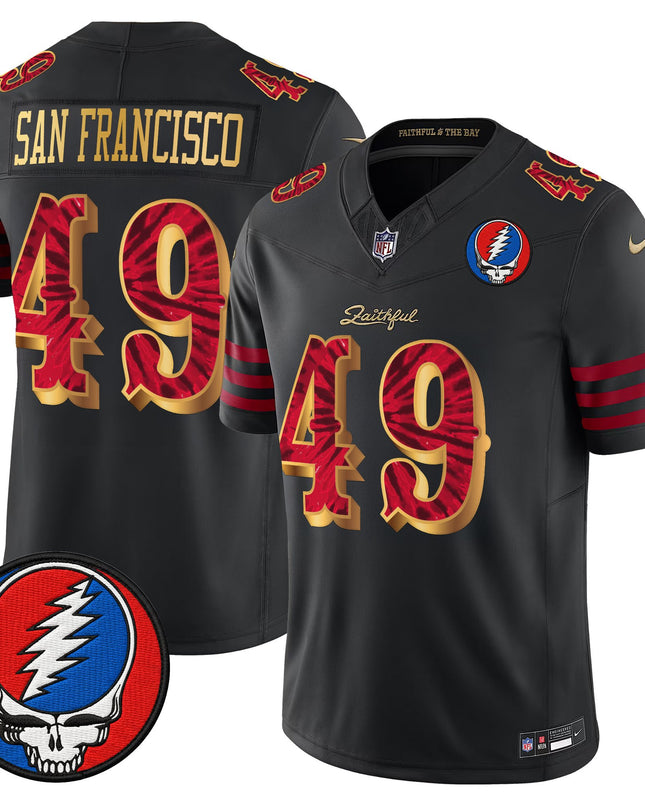 Men's San Francisco 49ers x Grateful Dead Rivalries Vapor Limited Jersey - Rivalries Edition - All Stitched