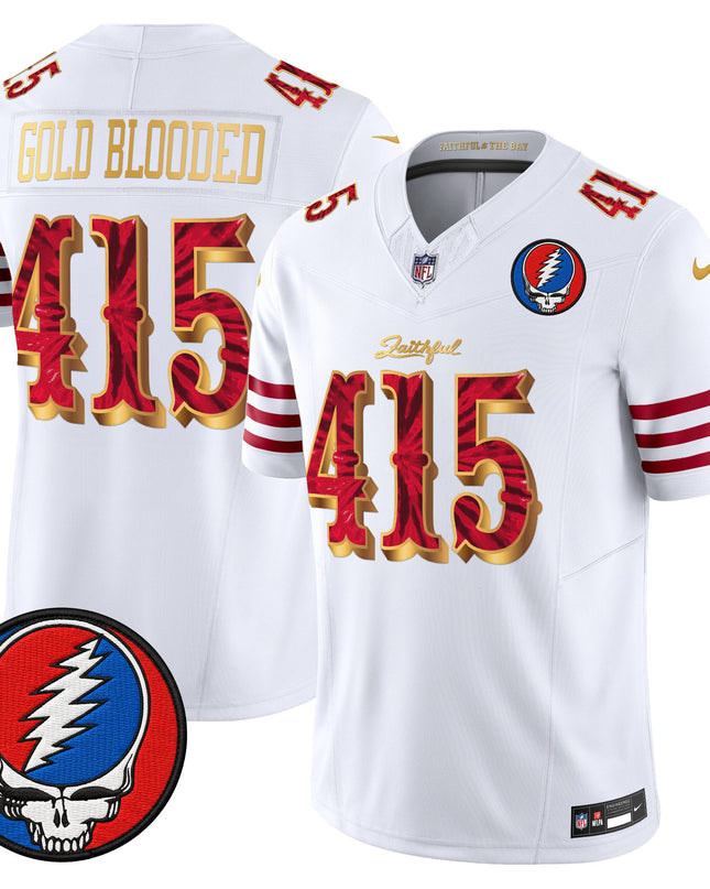 Men's San Francisco 49ers x Grateful Dead Rivalries Vapor Limited Jersey - Rivalries Edition - All Stitched