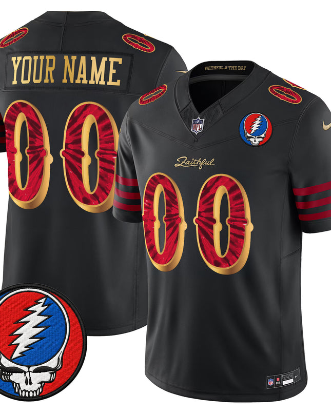 San Francisco 49ers x Grateful Dead Rivalries Vapor Limited Custom Jersey - Rivalries Edition - All Stitched