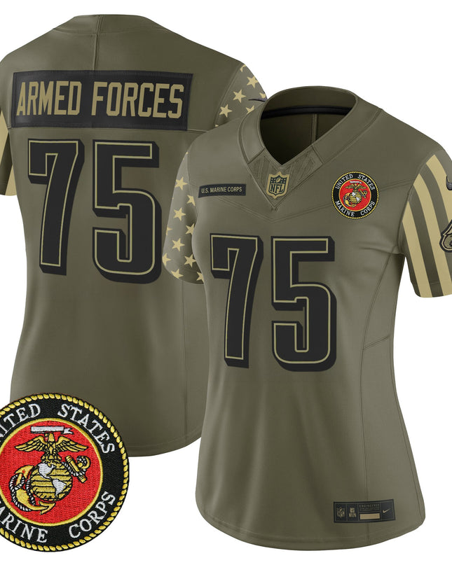 Women's Philadelphia Eagles x U.S. Military Veteran Vapor Limited Jersey - All Stitched