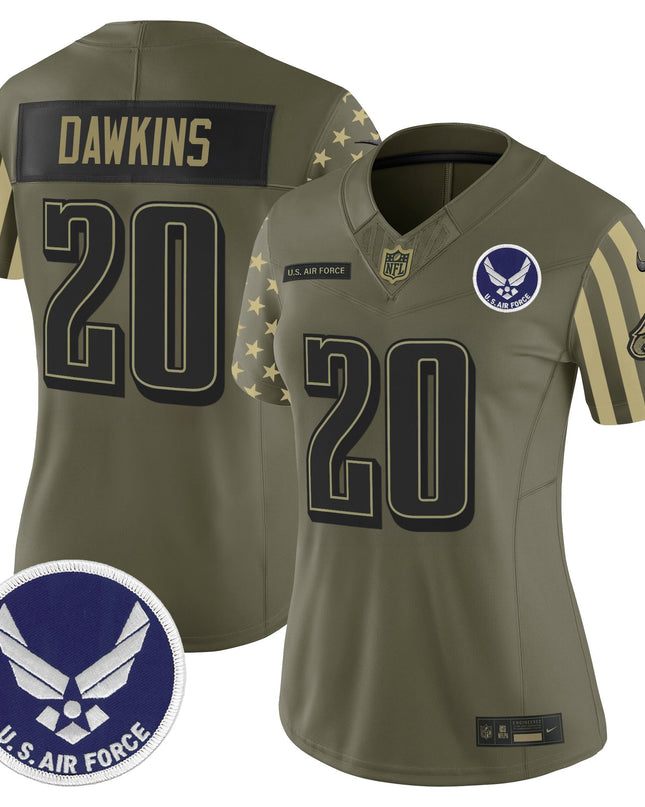Women's Philadelphia Eagles x U.S. Military Veteran Vapor Limited Jersey - All Stitched