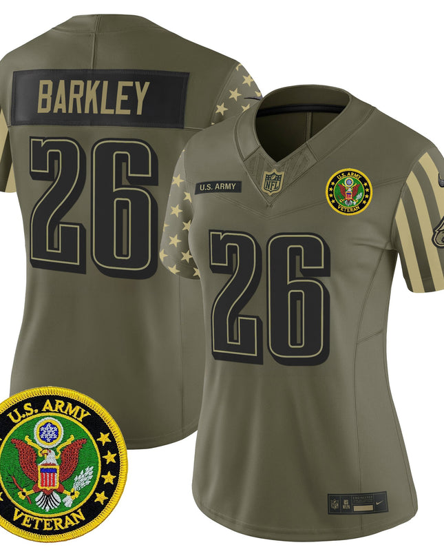 Women's Philadelphia Eagles x U.S. Military Veteran Vapor Limited Jersey - All Stitched