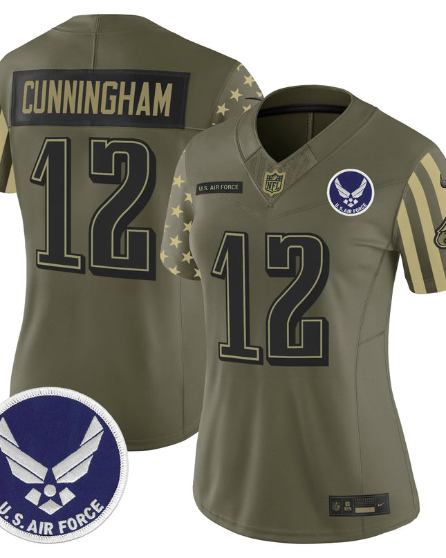 Women's Philadelphia Eagles x U.S. Military Veteran Vapor Limited Jersey - All Stitched