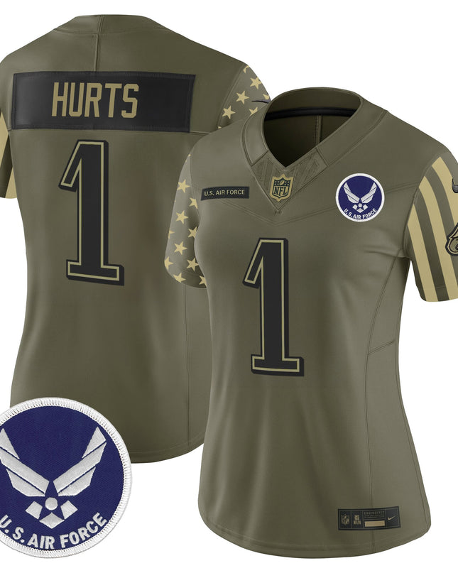 Women's Philadelphia Eagles x U.S. Military Veteran Vapor Limited Jersey - All Stitched