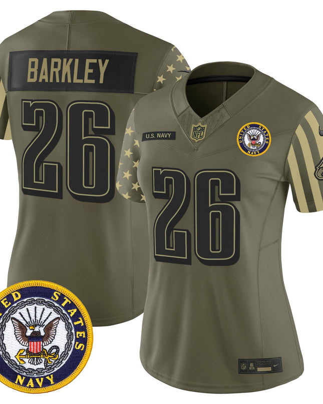 Women's Philadelphia Eagles x U.S. Military Veteran Vapor Limited Jersey - All Stitched