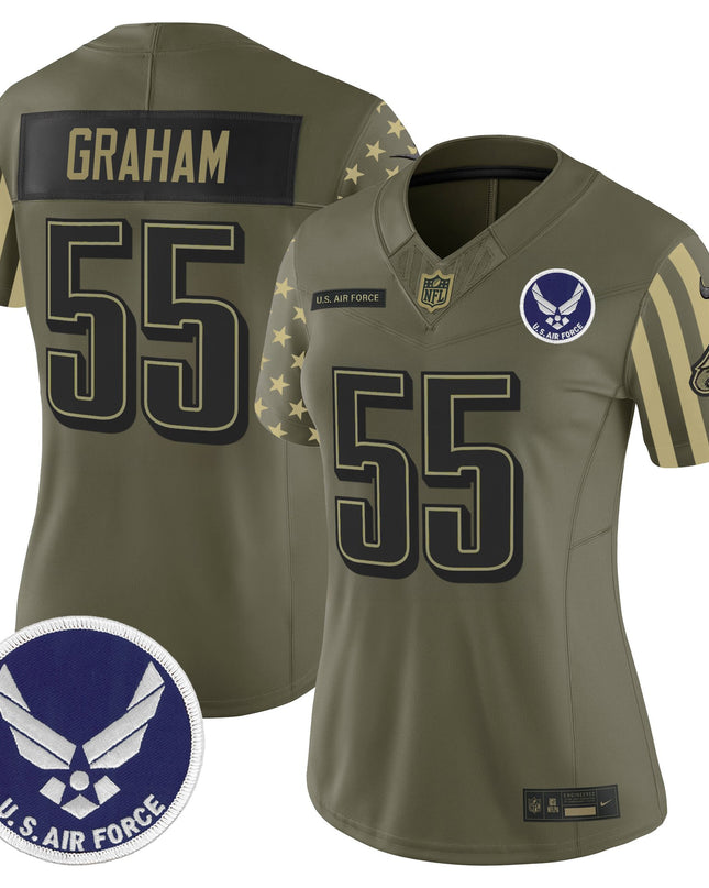 Women's Philadelphia Eagles x U.S. Military Veteran Vapor Limited Jersey - All Stitched
