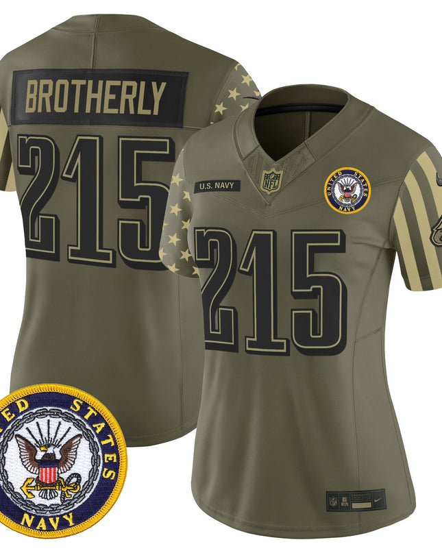 Women's Philadelphia Eagles x U.S. Military Veteran Vapor Limited Jersey - All Stitched
